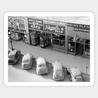 McGuire's Bar, 1940. Vintage Photo Sticker